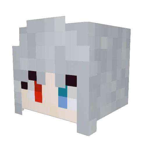 Rafferss Minecraft avatar head, 3D render