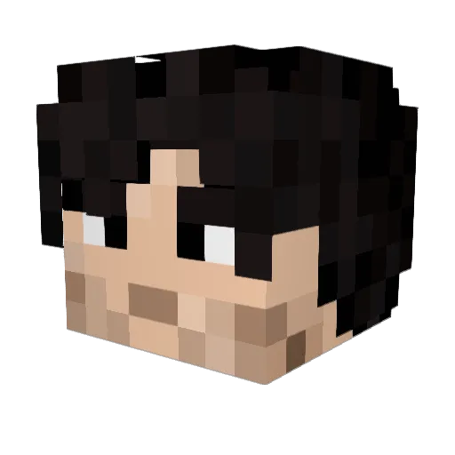 Raffi26 Minecraft avatar head, 3D render