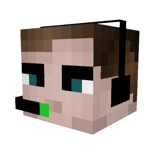 Raffi_07 Minecraft avatar head, 3D render