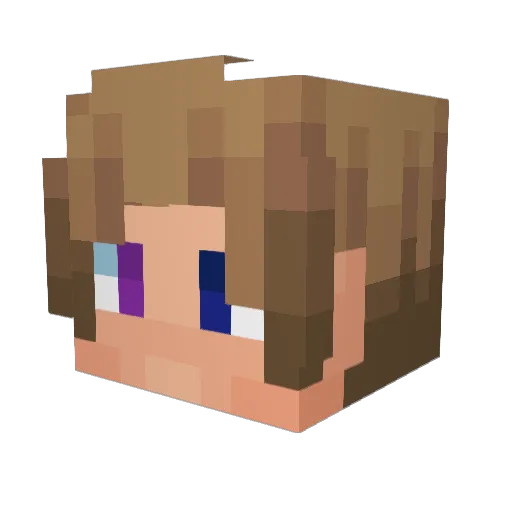 Raffiat Minecraft avatar head, 3D render