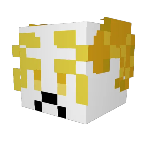 RaffixYT Minecraft avatar head, 3D render