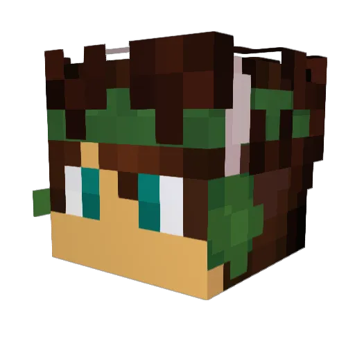 Raffomatiko Minecraft avatar head, 3D render