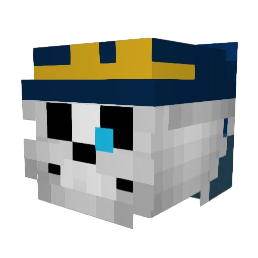 Raffuwu Minecraft avatar head, 3D render