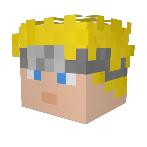 Rafi123999 Minecraft avatar head, 3D render