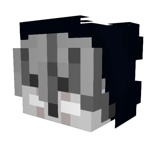 RafiRafuuu Minecraft avatar head, 3D render