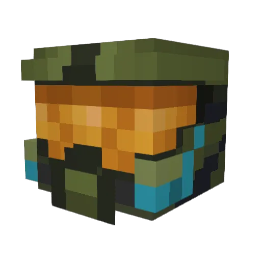 Rafikhy Minecraft avatar head, 3D render