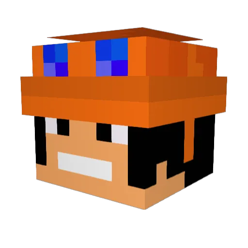 Rafikimado Minecraft avatar head, 3D render