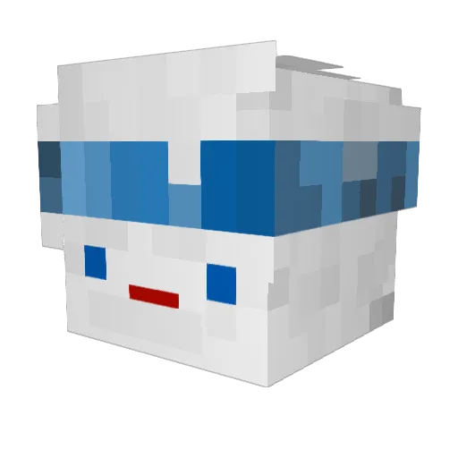 Rafikooo Minecraft avatar head, 3D render