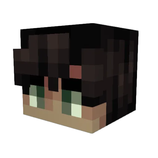 Rafiy Minecraft avatar head, 3D render