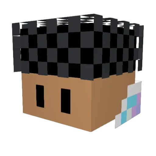 RafizNOOB Minecraft avatar head, 3D render