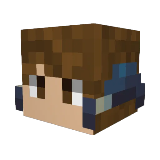 Rafka_Pafka Minecraft avatar head, 3D render