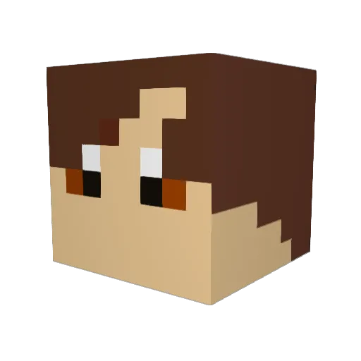 Rafoles2 Minecraft avatar head, 3D render