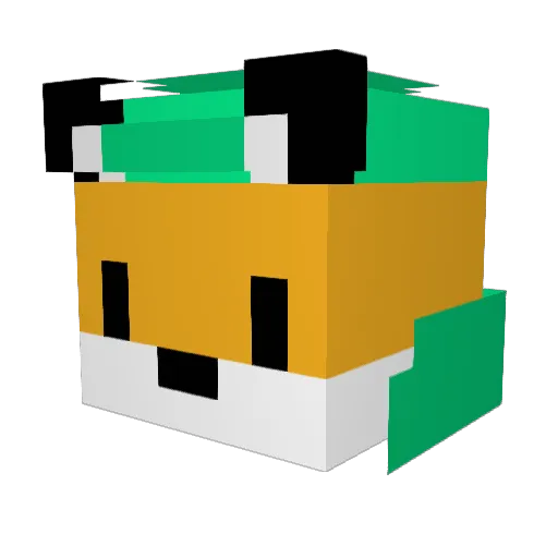 Rafoxiss Minecraft avatar head, 3D render