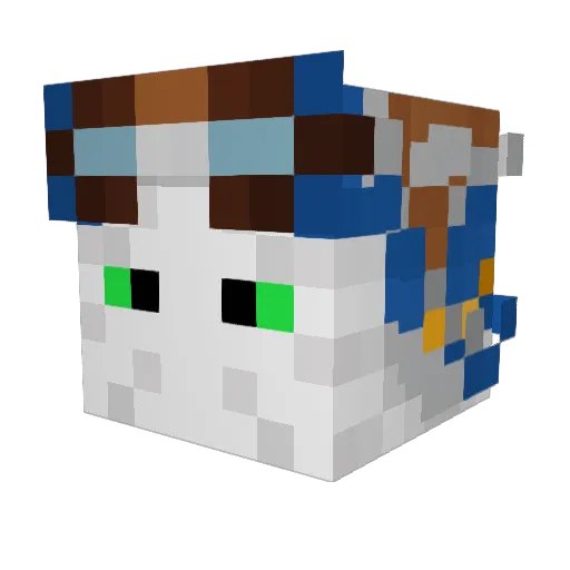 Rafprimo Minecraft avatar head, 3D render