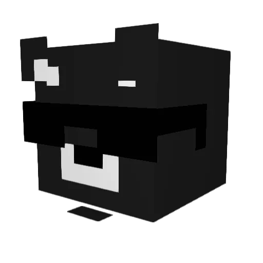 Raften1 Minecraft avatar head, 3D render