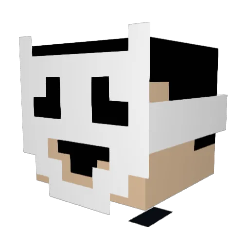 Rafuzen Minecraft avatar head, 3D render