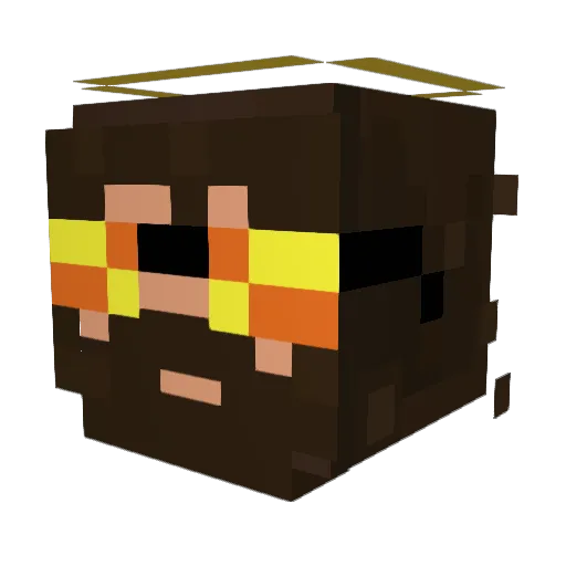 RagLL Minecraft avatar head, 3D render