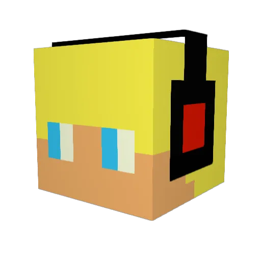 Rag_ons Minecraft avatar head, 3D render