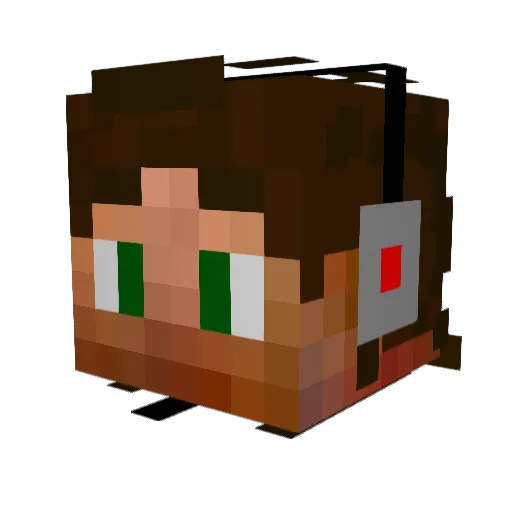 Ragalem Minecraft avatar head, 3D render