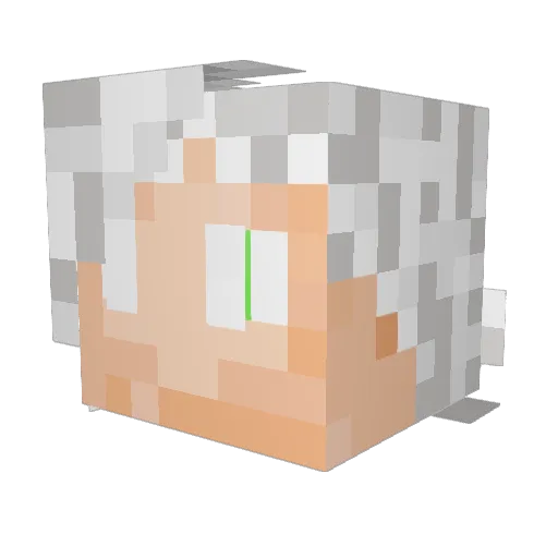Raganoc Minecraft avatar head, 3D render