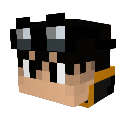 Ragarz Minecraft avatar head, 3D render