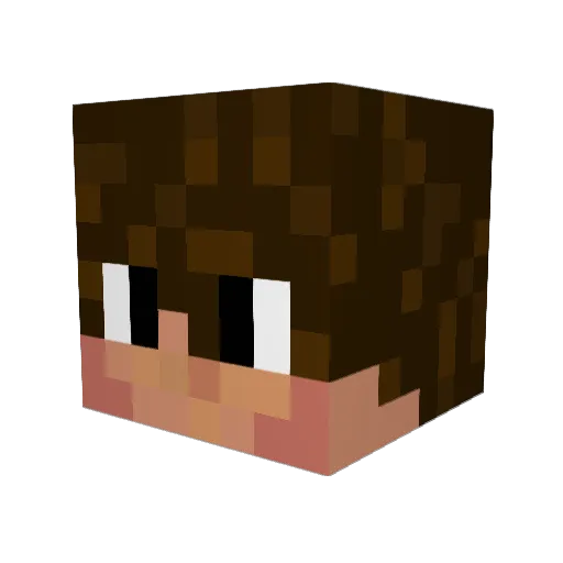 RagdeGR Minecraft avatar head, 3D render