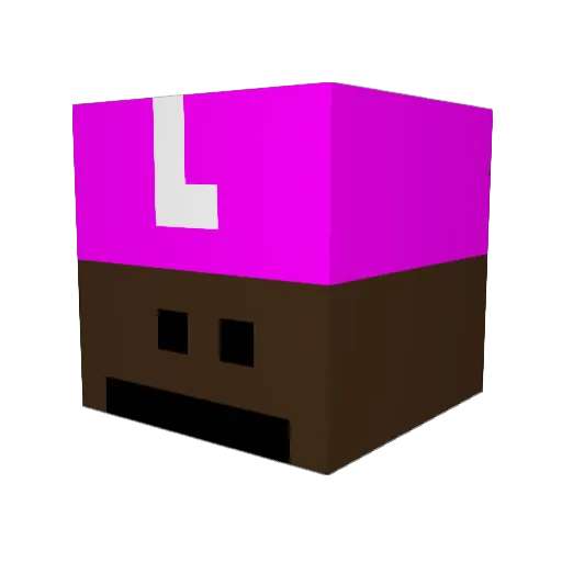Ragdon1967 Minecraft avatar head, 3D render