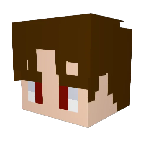 Rage2k Minecraft avatar head, 3D render