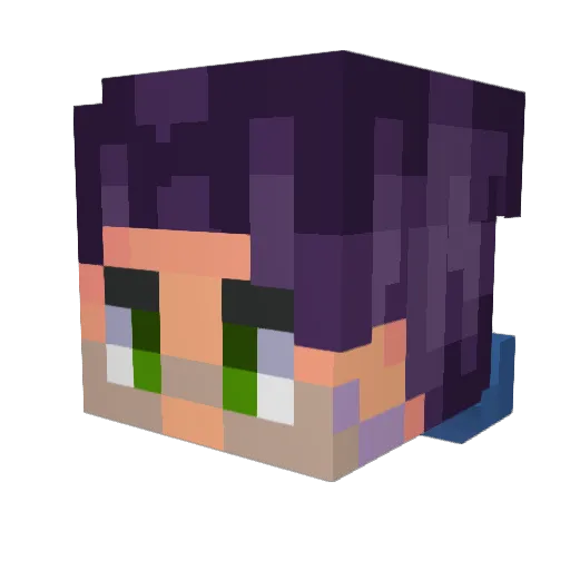 RageCtrlQ Minecraft avatar head, 3D render