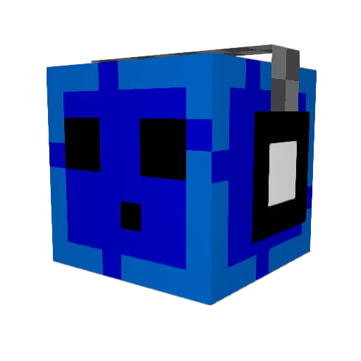 RageCuite Minecraft avatar head, 3D render