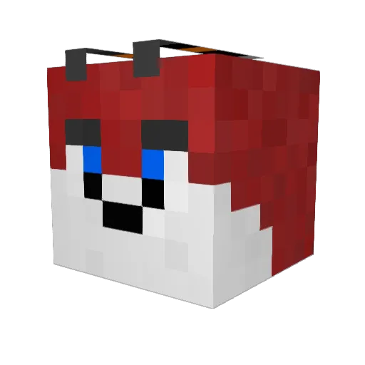 RageDancerWolf Minecraft avatar head, 3D render