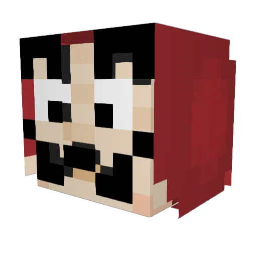 RageFrost_YT Minecraft avatar head, 3D render