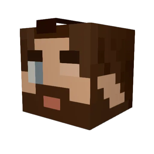 RageGoliath Minecraft avatar head, 3D render