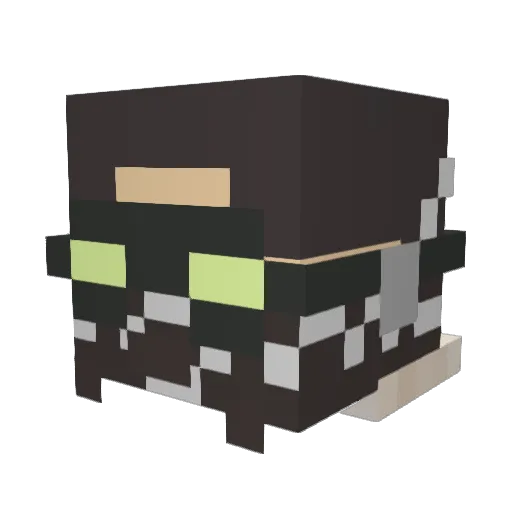 RageKing360 Minecraft avatar head, 3D render