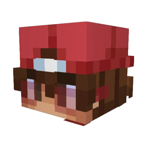 RageMeter_ Minecraft avatar head, 3D render