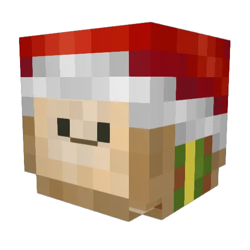 RagePit Minecraft avatar head, 3D render