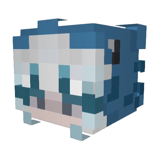 RageRelaxo Minecraft avatar head, 3D render