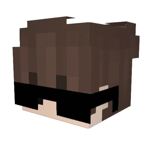 RageStrom Minecraft avatar head, 3D render