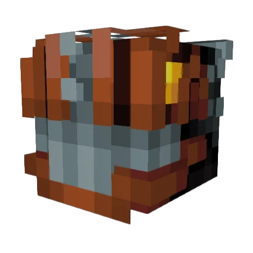 Rage_KHC Minecraft avatar head, 3D render