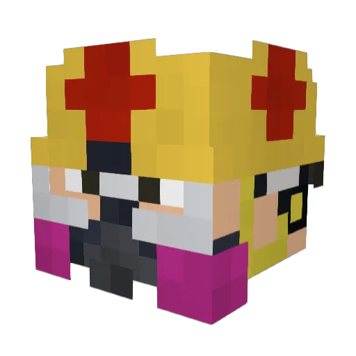 Rage_Rex Minecraft avatar head, 3D render