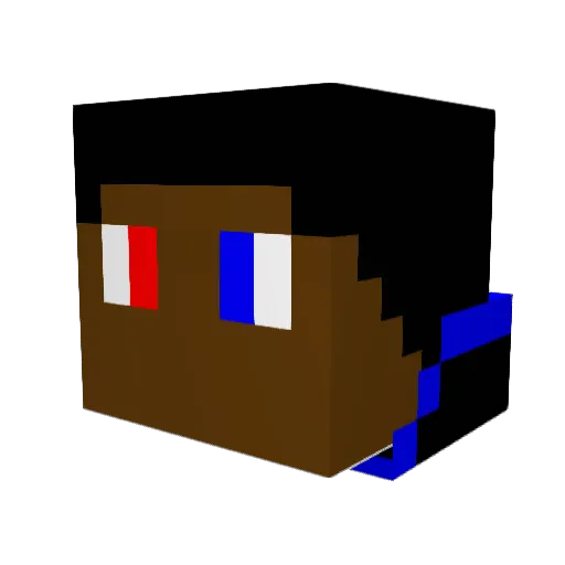 RageorWin Minecraft avatar head, 3D render