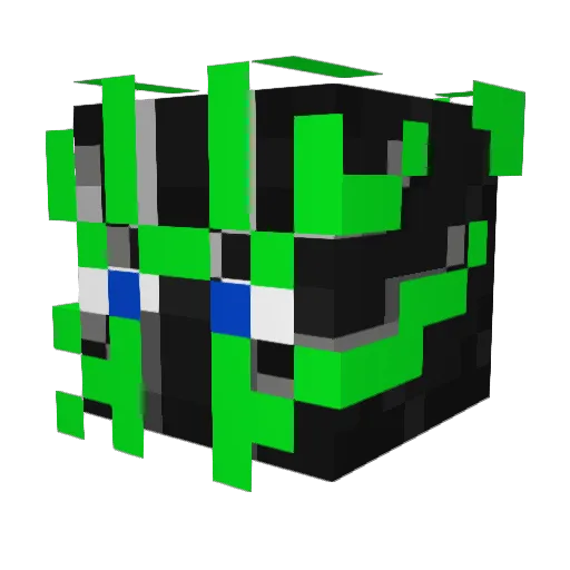 Ragequite Minecraft avatar head, 3D render