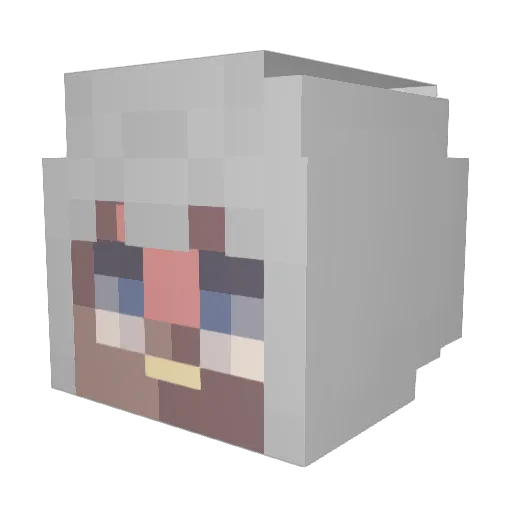 RageySV Minecraft avatar head, 3D render