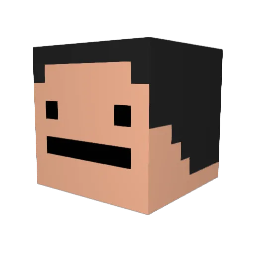 Ragezombie75 Minecraft avatar head, 3D render