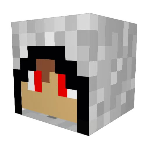Raggedyandy Minecraft avatar head, 3D render