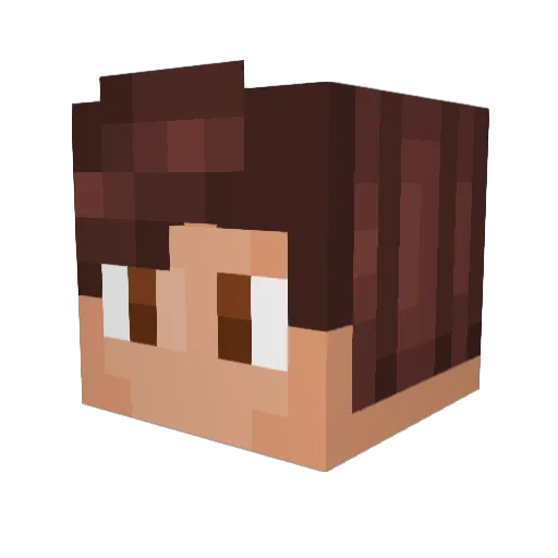 Raggityy Minecraft avatar head, 3D render