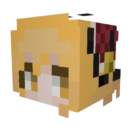 Raggothe Minecraft avatar head, 3D render