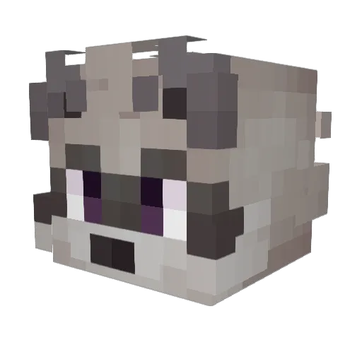 Raghun Minecraft avatar head, 3D render