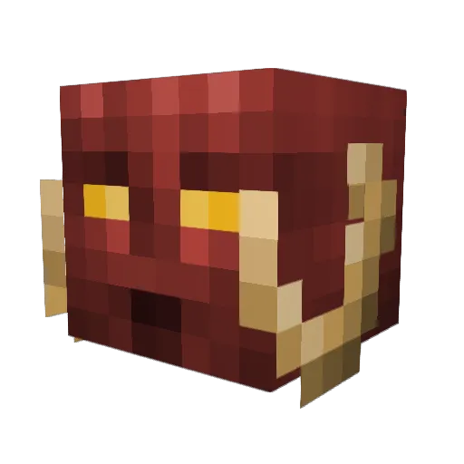 Ragiac Minecraft avatar head, 3D render
