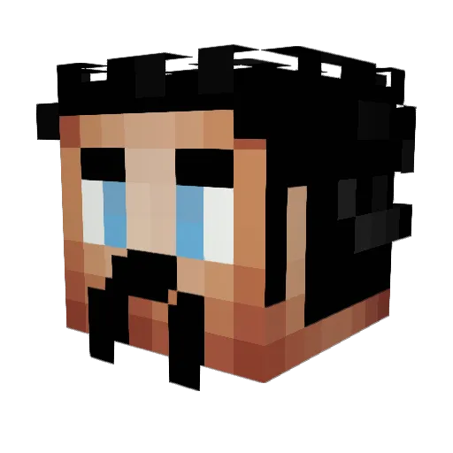 RaginRobert Minecraft avatar head, 3D render